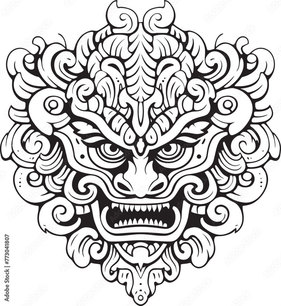 Spiritual Borong Insight Vector Iconic Design Traditional Borong Majesty Graphic Logo Graphics