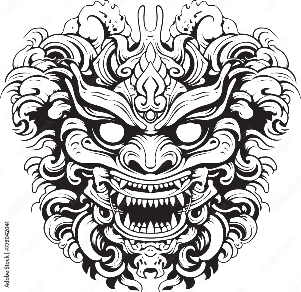 Fototapeta premium Traditional Borong Harmony Vector Icon Graphics Ancient Borong Dreams Graphic Logo Emblem