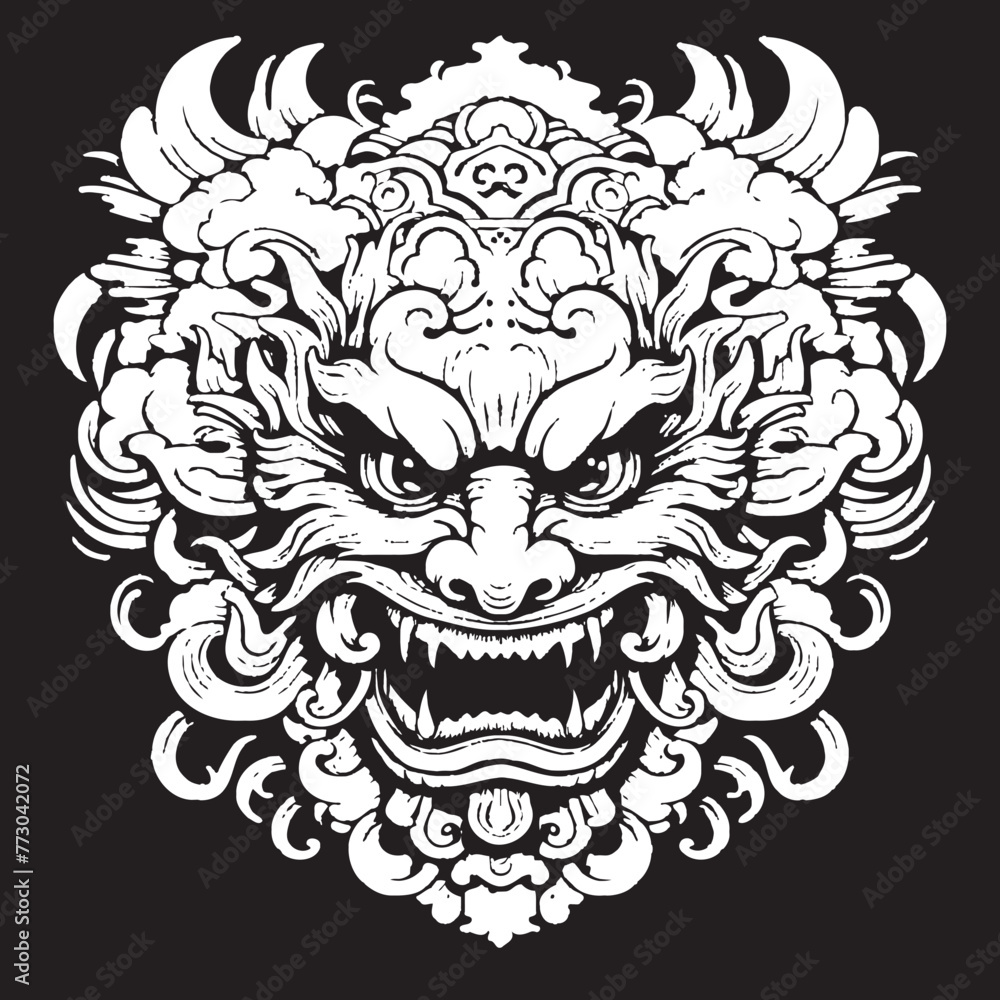 Ornate Balinese Essence Vector Iconic Icon Timeless Borong Harmony Graphic Logo Design