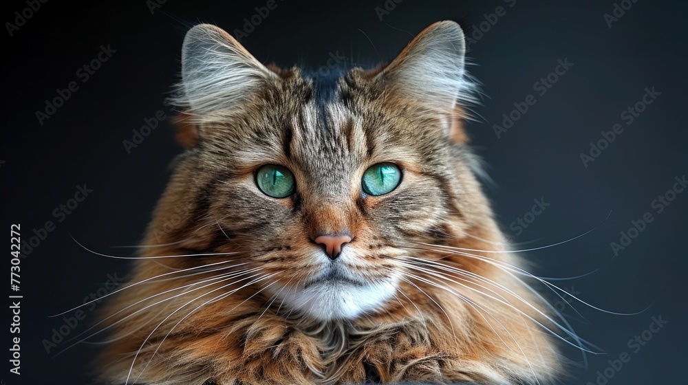 Detailed view of a cat showcasing vivid green eyes Detailed view of a cat showcasing vivid green eyes