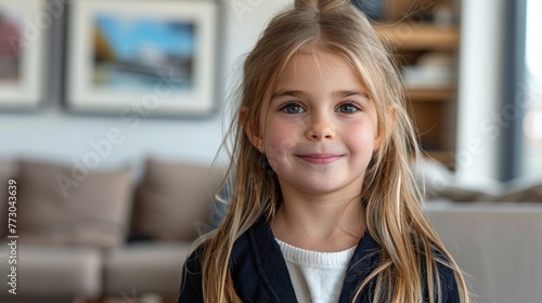 Young child smiling at the camera