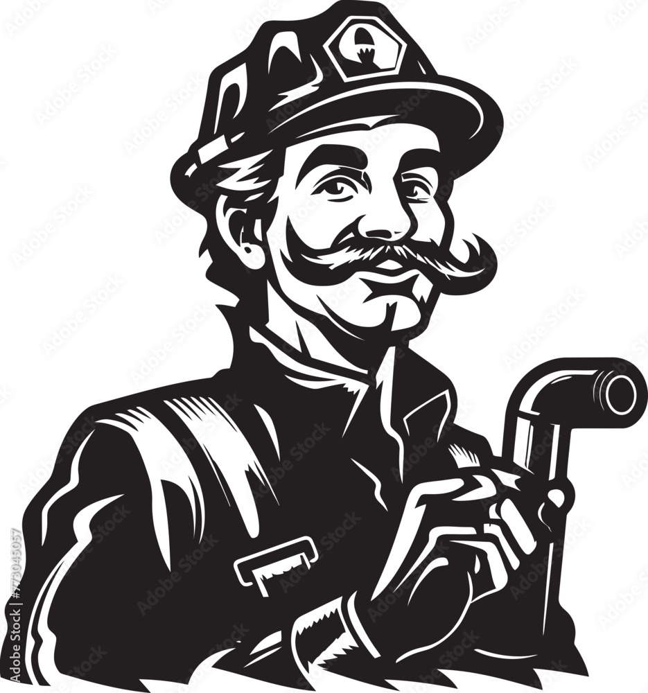 Flame Frontier Cartoon Fireman Emblematic Frontier Icon Vigilant Valor Vector Logo Design of a Firefighters Courage Flame Frontier Cartoon Fireman Emblematic Frontier Icon Vigilant Valor Vector Logo Design of a Firefighters Courage