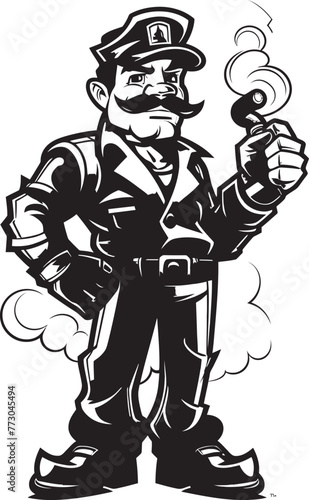 Wallpaper Mural Firefighter Frontiersman Vector Logo Illustrating a Fearless Explorer Ember Enigma Cartoon Fireman Emblem of Mystery Logo Torontodigital.ca