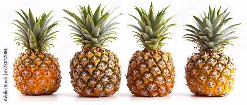 Pineapple Power Two Pineapples Stand Tall in the Sun Generative AI