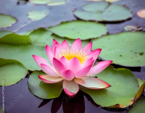 Blossoming Serenity: Water Lily in Full Bloom