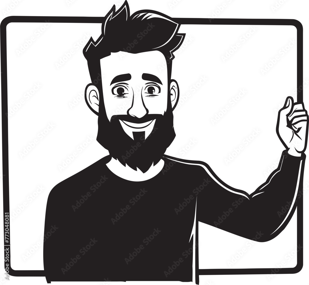 Boardbrandish Buddy Vibrant Character Displaying Sign Icon Placard Partner Cartoon Man with Sign Graphic Design Boardbrandish Buddy Vibrant Character Displaying Sign Icon Placard Partner Cartoon Man with Sign Graphic Design
