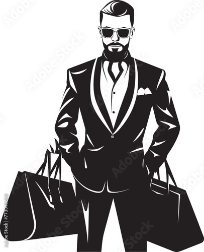 Prosperous Penelope Vector Logo of a Moneybag Toting Character Dollar Doug Cartoon Rich Person Holding a Money Bag Graphic Design
