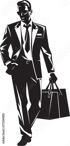 Dollar Doug Cartoon Rich Person Holding a Money Bag Graphic Design Luxurious Lila Vector Logo of a Wealthy Figure with Money Bag