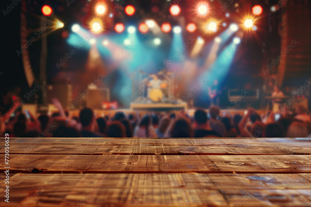 Openstage Program Background A blurred background of an open stage with spotlights and cheering ...
