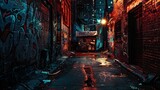 Graffiti Alley A Nighttime Exploration of Urban Art Generative AI