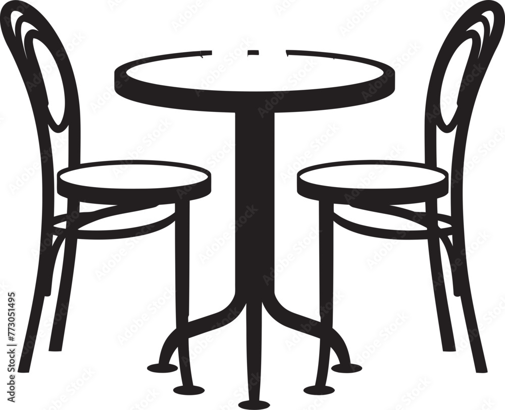 Bean Bistro Trendy Coffee Set Emblem Design Frappé Furnishings Coffee Table and Chair Vector Logo Bean Bistro Trendy Coffee Set Emblem Design Frappé Furnishings Coffee Table and Chair Vector Logo