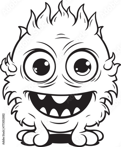 Playful Phantoms Vector Graphics of Mysterious Monster Characters Wondrous Whimsy Coloring Pages Featuring Creepy and Cute Creatures