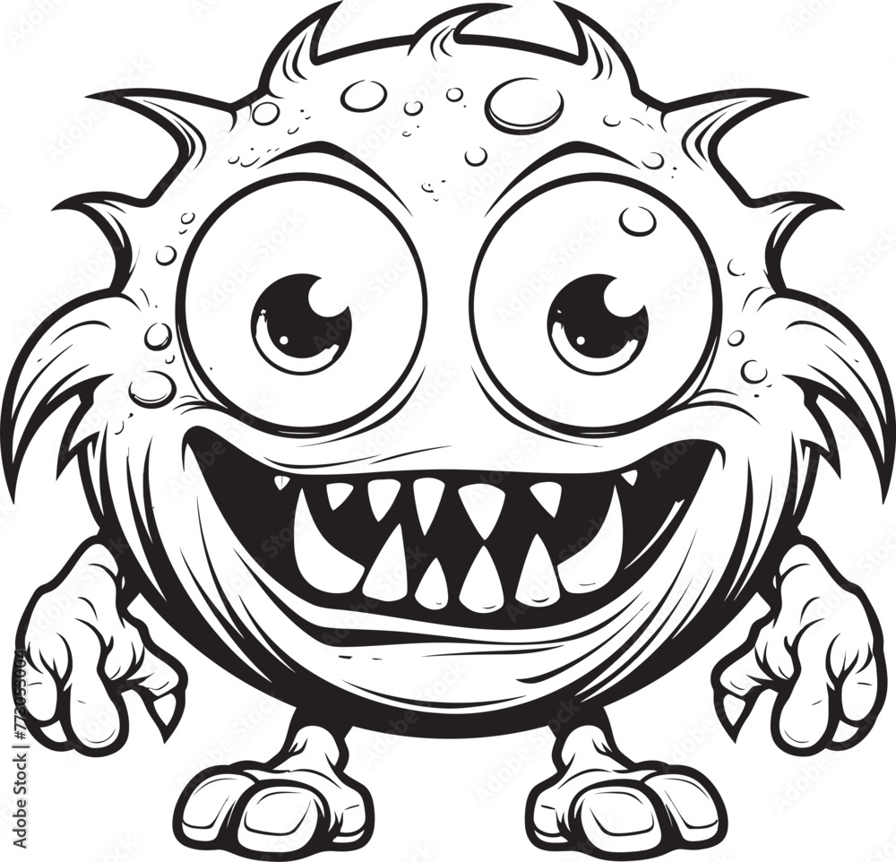 Ghastly Gathering Coloring Pages Showcasing Creepy and Cute Creatures Adorable Aberrations Vector Logo Design Featuring Mischievous Monsters Ghastly Gathering Coloring Pages Showcasing Creepy and Cute Creatures Adorable Aberrations Vector Logo Design Featuring Mischievous Monsters
