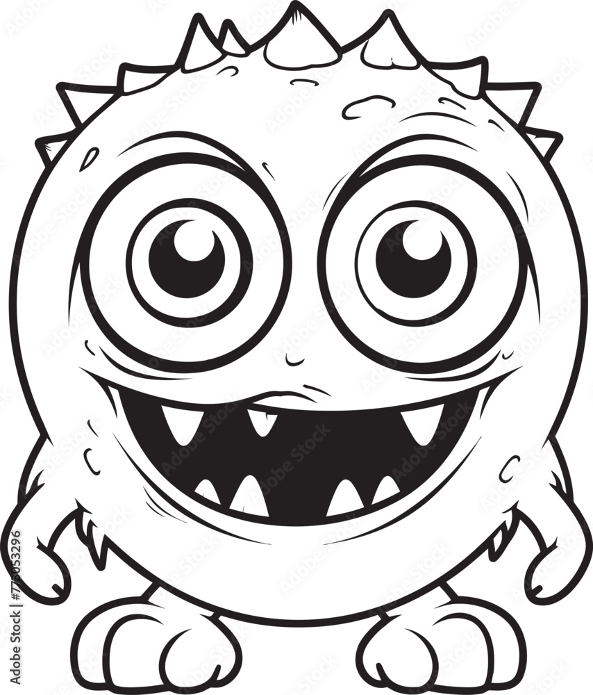 Whimsical Wonders Coloring Pages Bringing Creepy and Cute Monsters to Life Diabolical Delights Vector Icon Graphics of Adorable Monster Characters Whimsical Wonders Coloring Pages Bringing Creepy and Cute Monsters to Life Diabolical Delights Vector Icon Graphics of Adorable Monster Characters