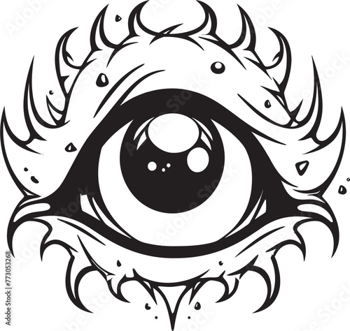 Mischievous Mayhem Coloring Pages with Playful Monster Scenes Wicked Wonders Vector Logo Design of Whimsical Monster Icons