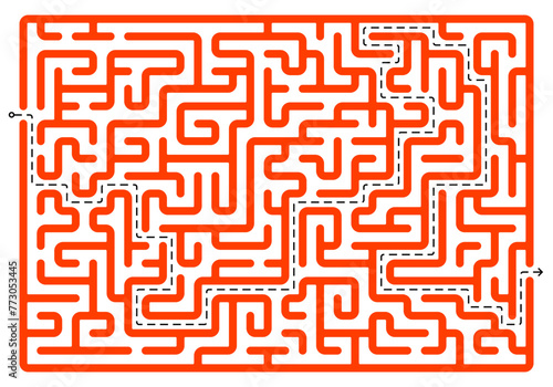 Maze, labyrinth game. Find the way or exit puzzle. Vector illustration.