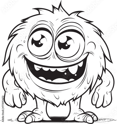 Enigmatic Elegance Vector Icon Graphics of Spooky Monster Designs Monster Mania Coloring Pages of Creepy and Cute Creatures