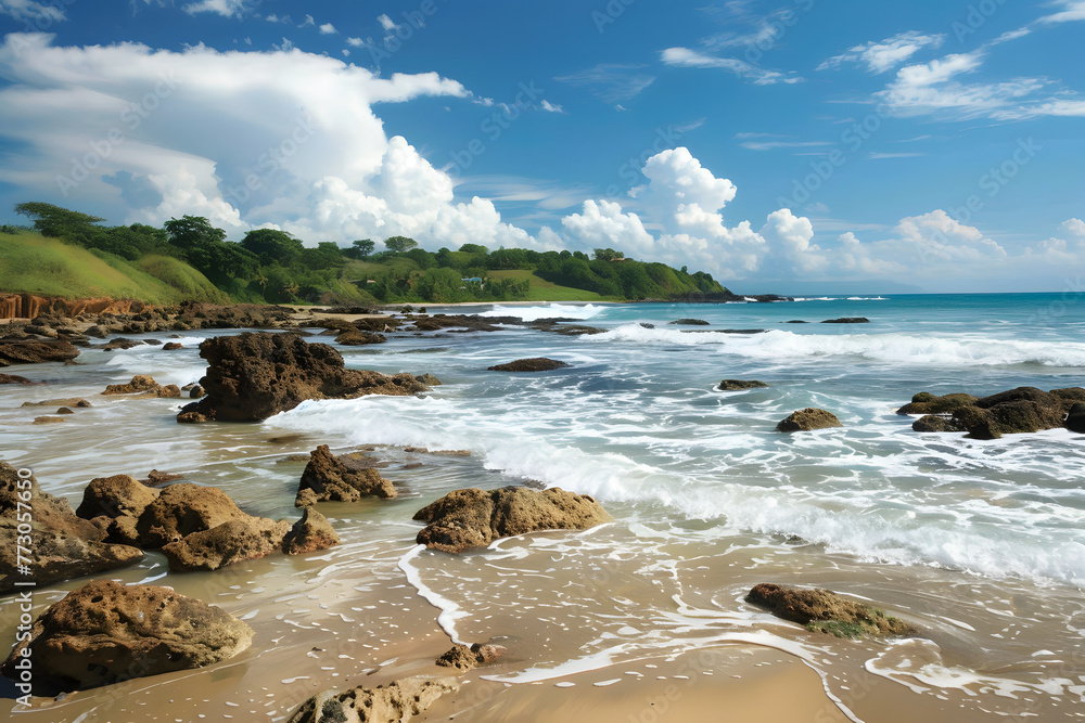 beach and sea