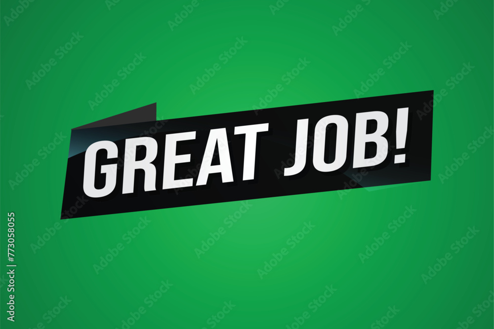 Great job word concept vector illustration with 3d lines style for social media landing page, template, ui, web, mobile app, poster, banner, flyer, background, gift card, coupon, label, wallpaper Gre
Great job word concept vector illustration with 3d lines style for social media landing page, template, ui, web, mobile app, poster, banner, flyer, background, gift card, coupon, label, wallpaper Gre
