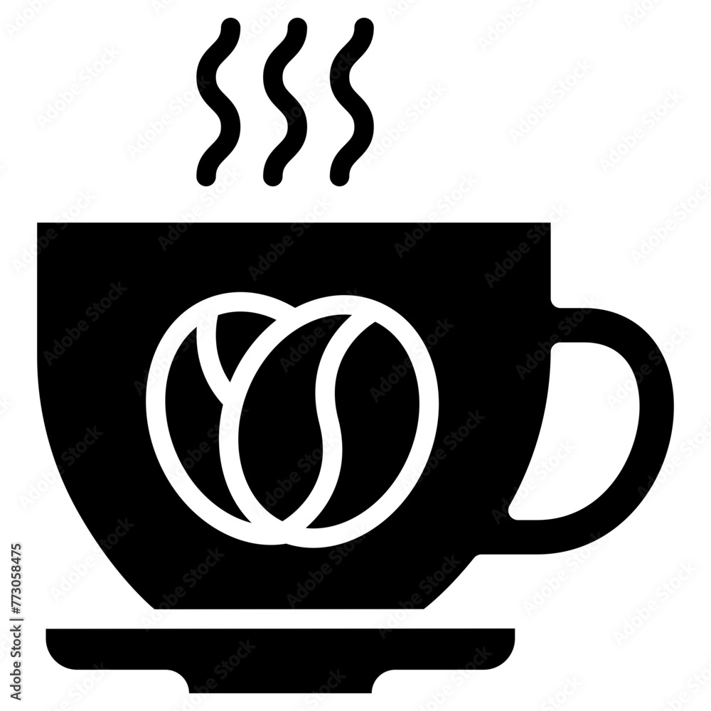 Coffee Cup glyph icon, relate to gastronomy theme. use for UI or UX kit, web and app development. Coffee Cup glyph icon, relate to gastronomy theme. use for UI or UX kit, web and app development.