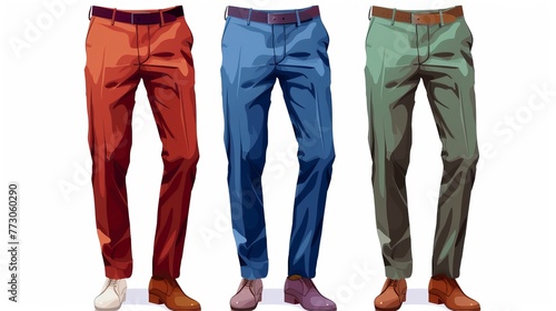 Vector illustration of men's suit trousers suitable for office attire