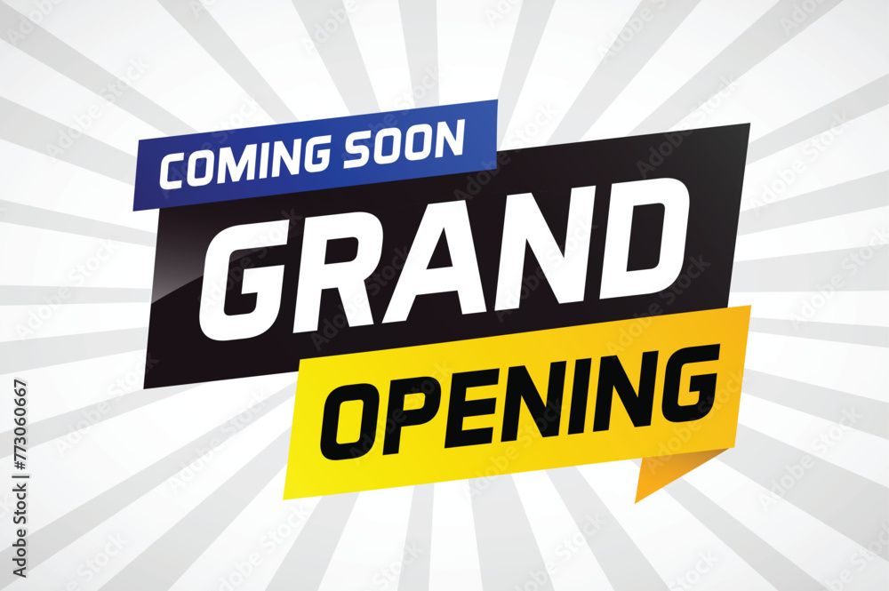 coming soon grand opening word concept vector illustration and 3d, web, mobile app, poster, banner, flyer, background, gift card, coupon, label, wallpaper


