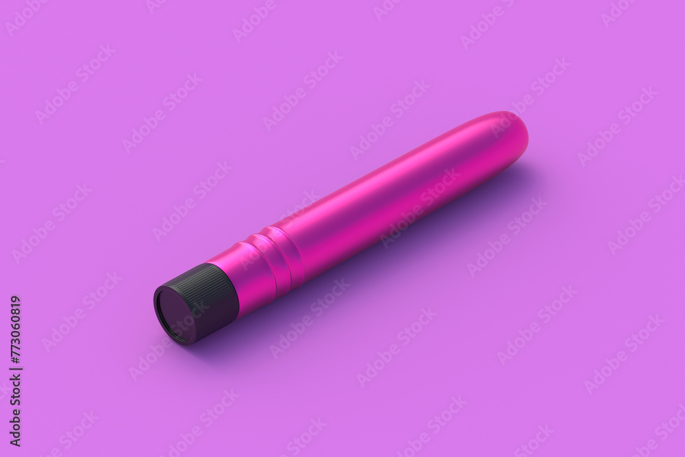 Pink metallic adult sex toy. Artificial dildo for women. Female pleasure. Shop with erotic accessories. Arousal and orgasm. 3d render Pink metallic adult sex toy. Artificial dildo for women. Female pleasure. Shop with erotic accessories. Arousal and orgasm. 3d render