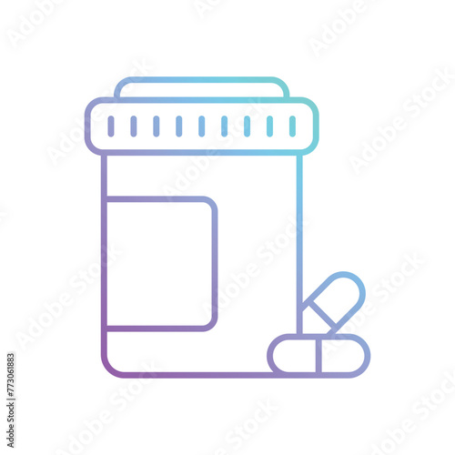 Gradient Color Vitamin C vector icon