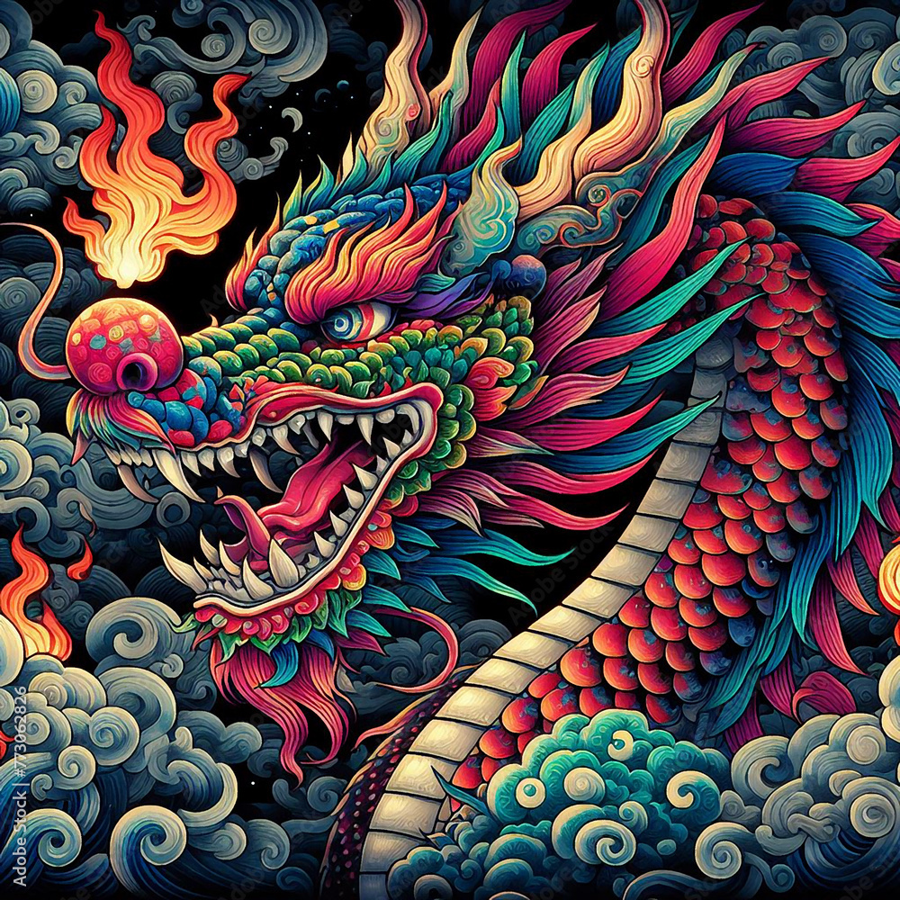 chinese dragon on the wall chinese dragon on the wall