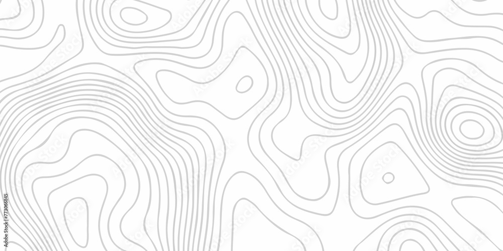 Topographic map background geographic line map with seamless ornament design. The black on white contours vector topography stylized height of the lines map.	