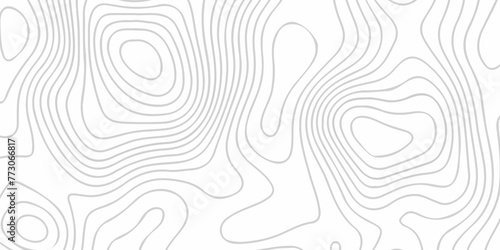 Topographic map background geographic line map with seamless ornament design. The black on white contours vector topography stylized height of the lines map.	