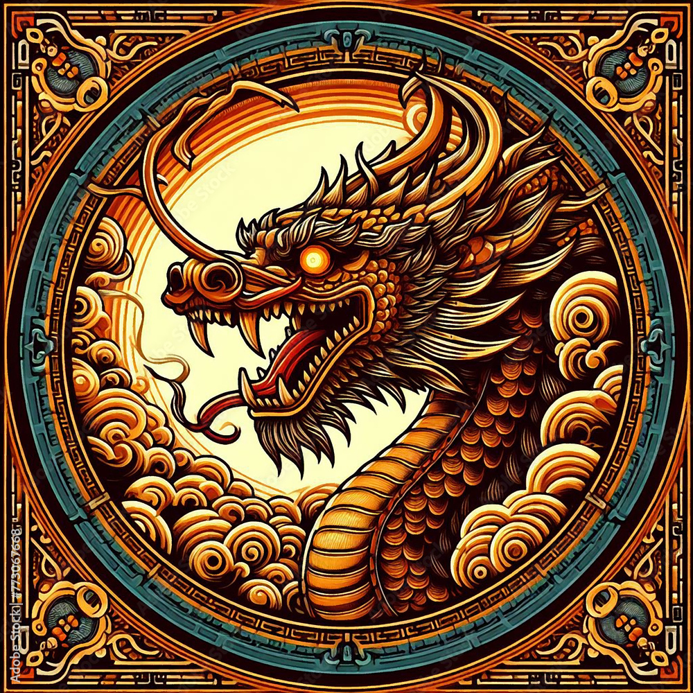 chinese dragon on the wall chinese dragon on the wall