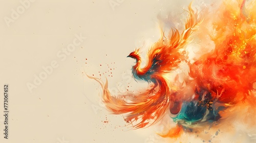 Render neon color light phoenix background, The phoenix wallpapers are available in hd photo