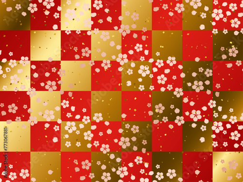 桜、格子1-2