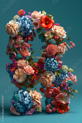 Floral Cosmic 4: A Futuristic Minimalist 3D Masterpiece in 8K