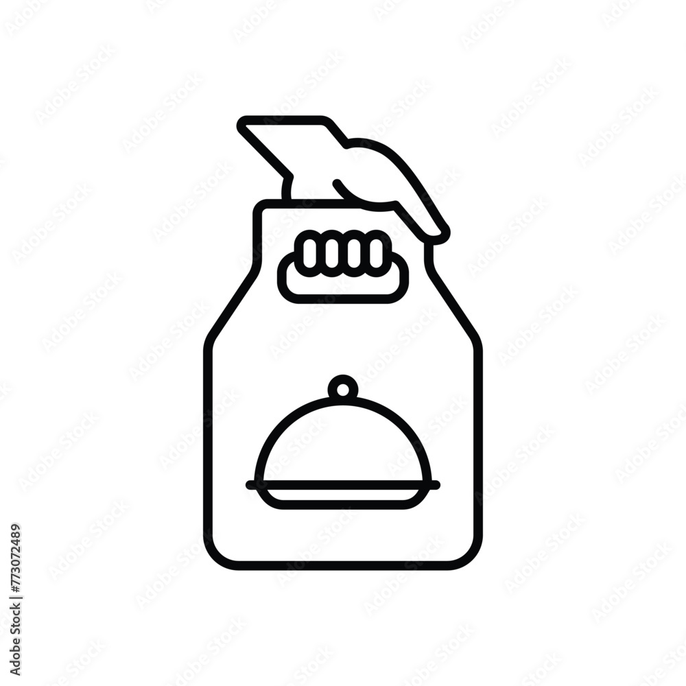 Thin Line Takeaway vector icon Thin Line Takeaway vector icon
