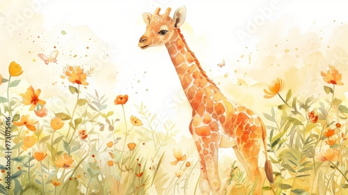 Bring the magic of the zoo into your childs room with endearing watercolor illustrations of their favorite animals