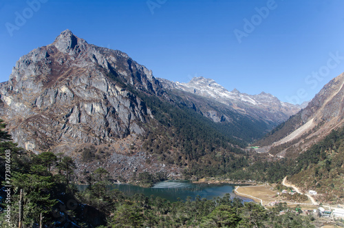 The Sangestar Tso, formerly called Shonga-tser Lake and popularly known as the Madhuri Lake, in Tawang district of Arunachal Pradesh photo