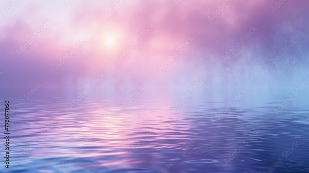 Serene Pink Sunrise Over Tranquil Water. 