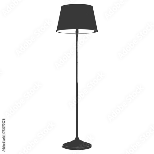 silhouette floor lamp black color only