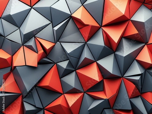 Abstract geometric 3D wallpaper designs offer a modern and dynamic aesthetic, with bold shapes and vibrant colors creating visual interest and depth