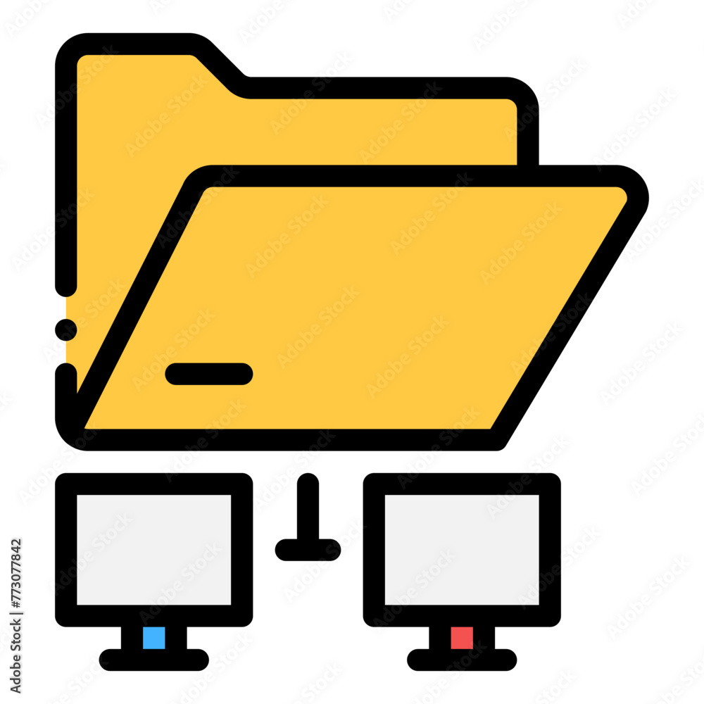 Obraz na plátně folder management icon