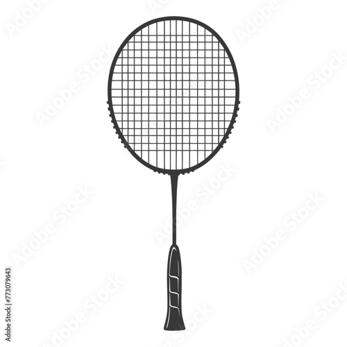 silhouette badminton racket black color only