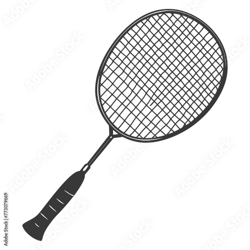 silhouette badminton racket black color only © NikahGeh