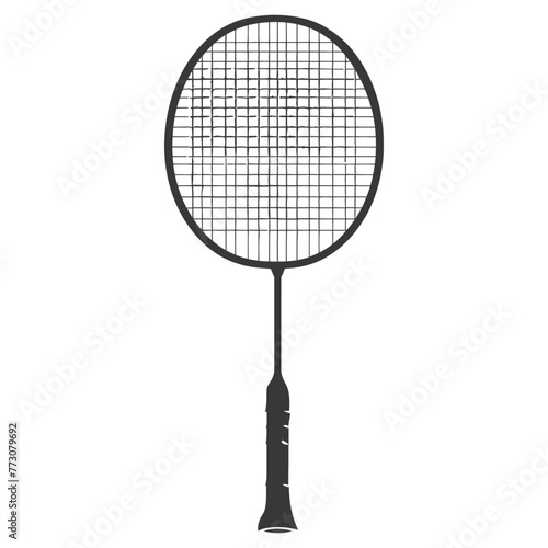 silhouette badminton racket black color only