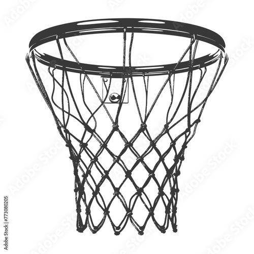 silhouette basketball hoop black color only