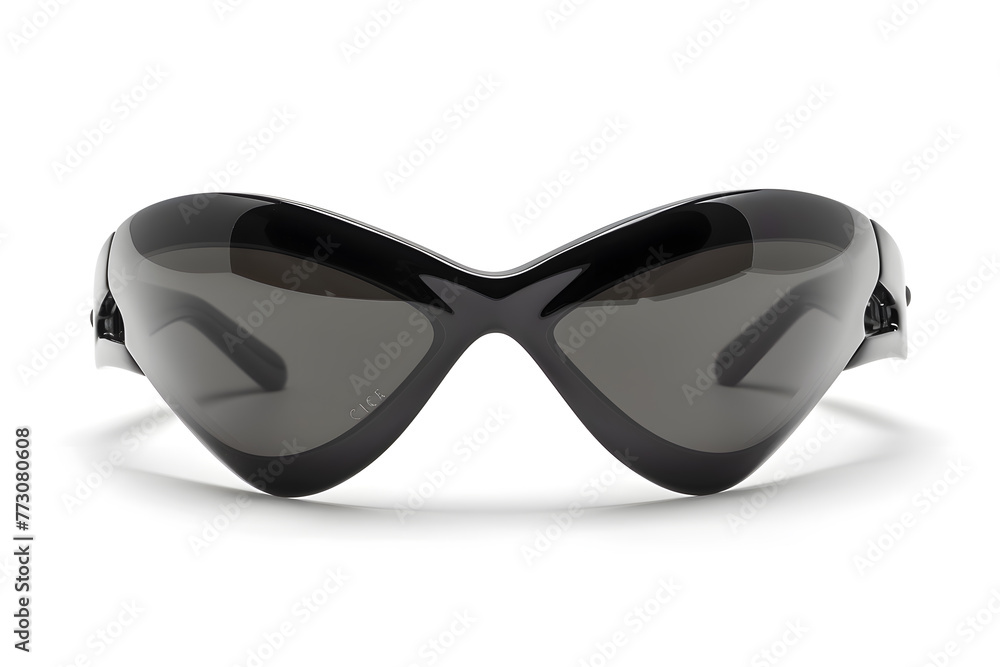 Fashionable trendy black eyeglasses front view isolated on white background Fashionable trendy black eyeglasses front view isolated on white background