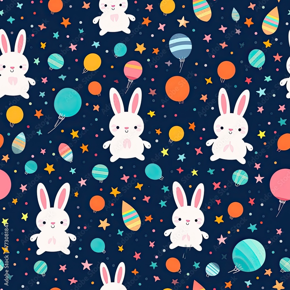 cute bunny confetti pattern cute bunny confetti pattern