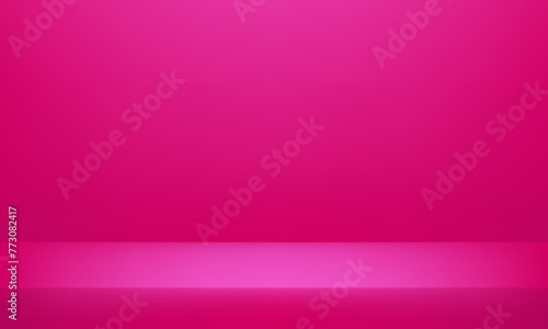 Empty vivid pink studio room background. Room in the 3d. Space for selling products on the website. Vector illustration.
