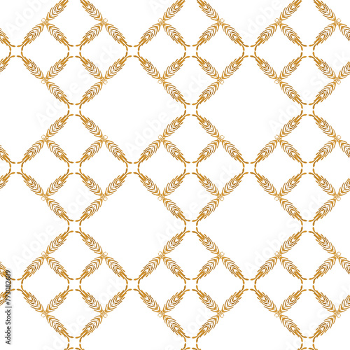Vintage golden abstract seamless geometry pattern for textile,fabric or wallpaper. Vector background for surface design
